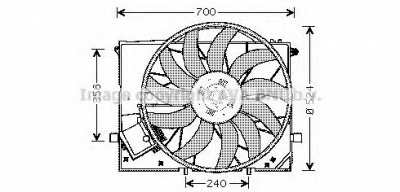AVA QUALITY COOLING ms7506 -  Вентилятор, охлаждение двигателя